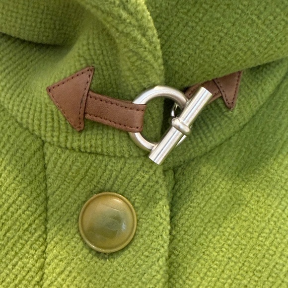 Authentic Hermes Vintage Green Wool Coat - Picture 5 of 9